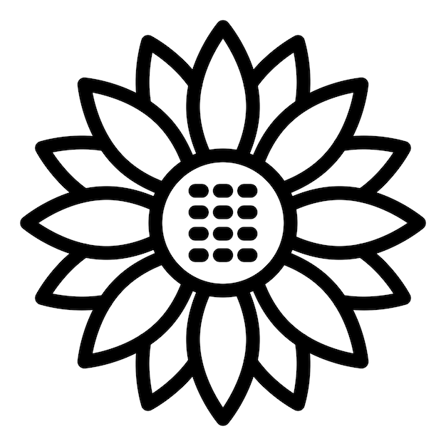 Vettore stile di icona di fiore a progettazione vettoriale