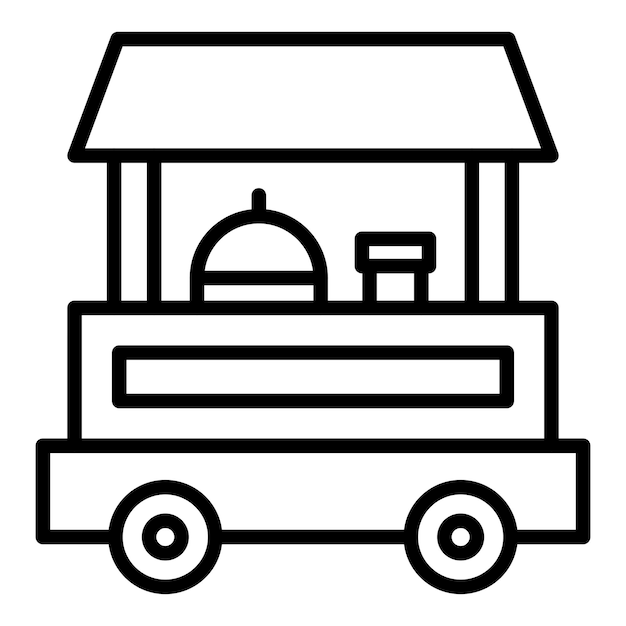 Vector Design Food Stall Icon Stijl