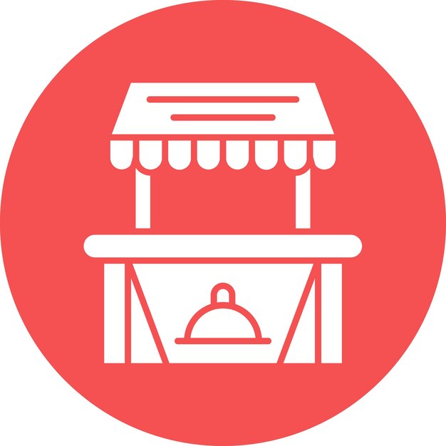 Vector Design Food Stall Icon Style