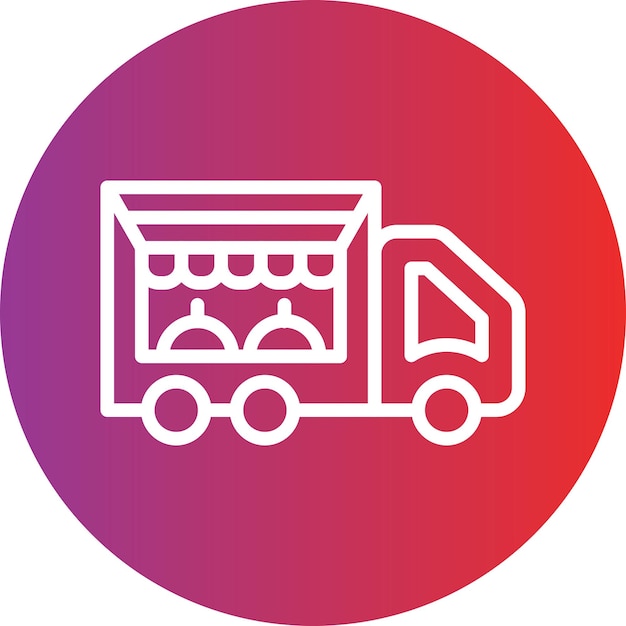 Векторный дизайн пищевого грузовика