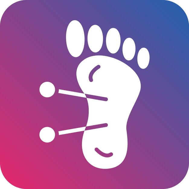 Vector Design Foot Acupuncture Icon Style