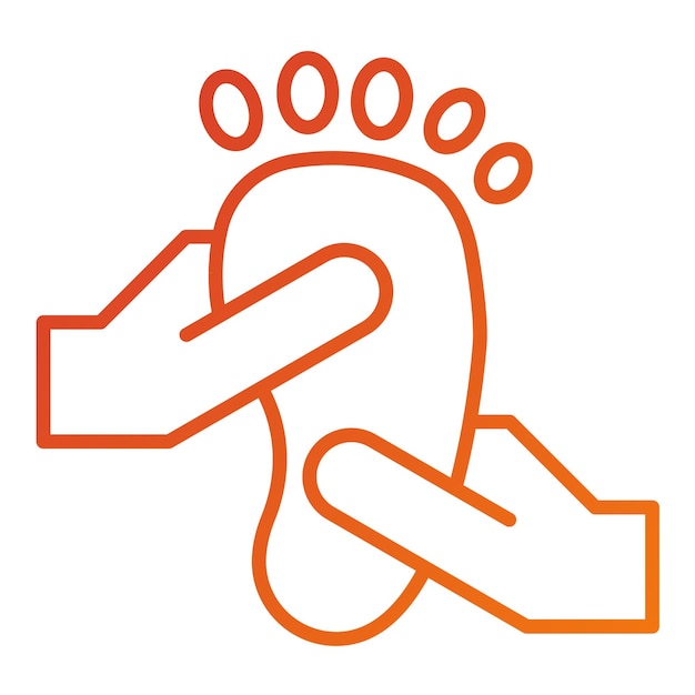 Vector Design Foot Massage Icon Style