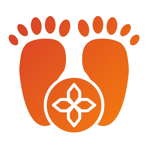 Vector vector design foot spa icon style