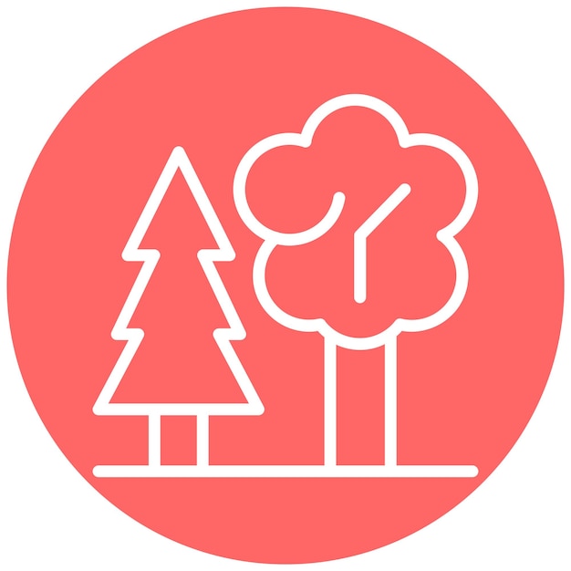 Vector Design Forest Icon Stijl