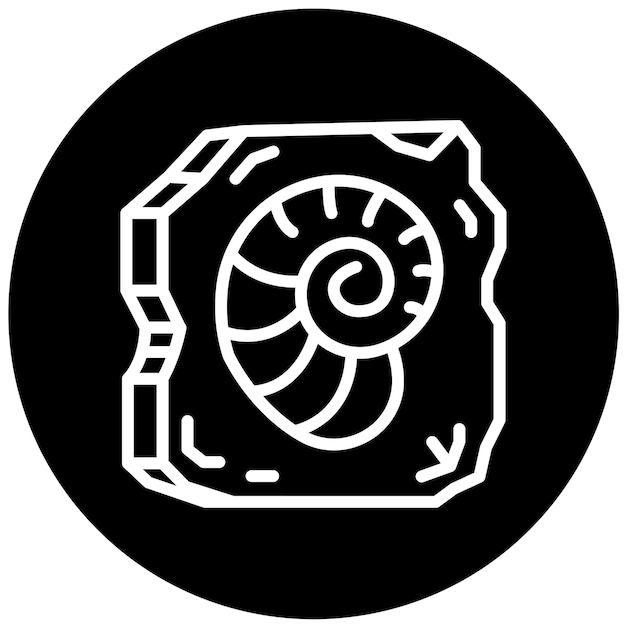 ベクターデザインの化石アイコンスタイル