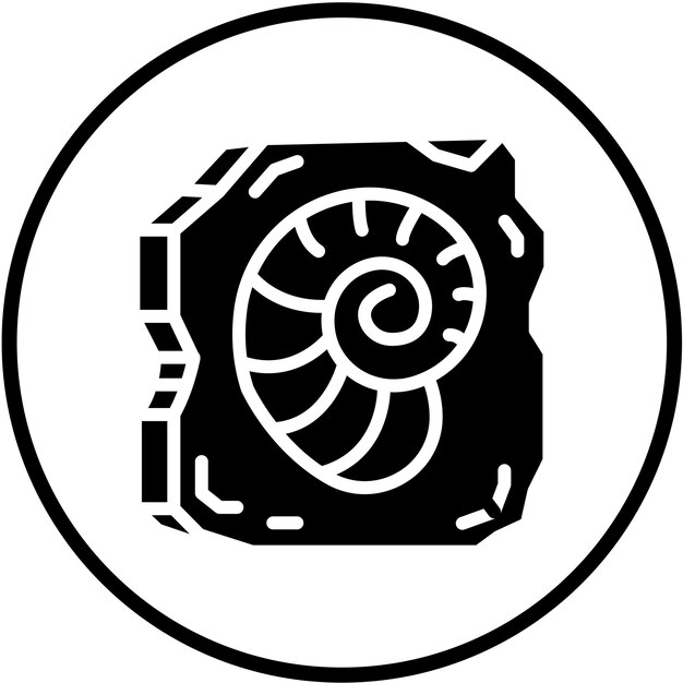 ベクターデザインの化石アイコンスタイル