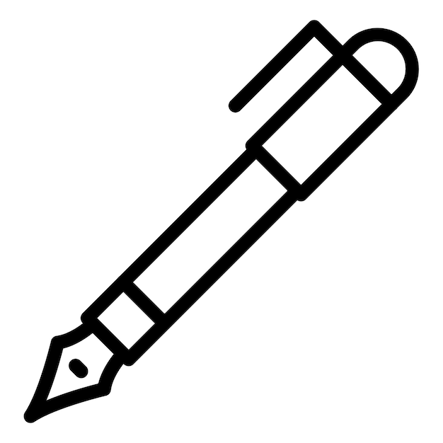 Vector Design Fountain Pen Icon Style