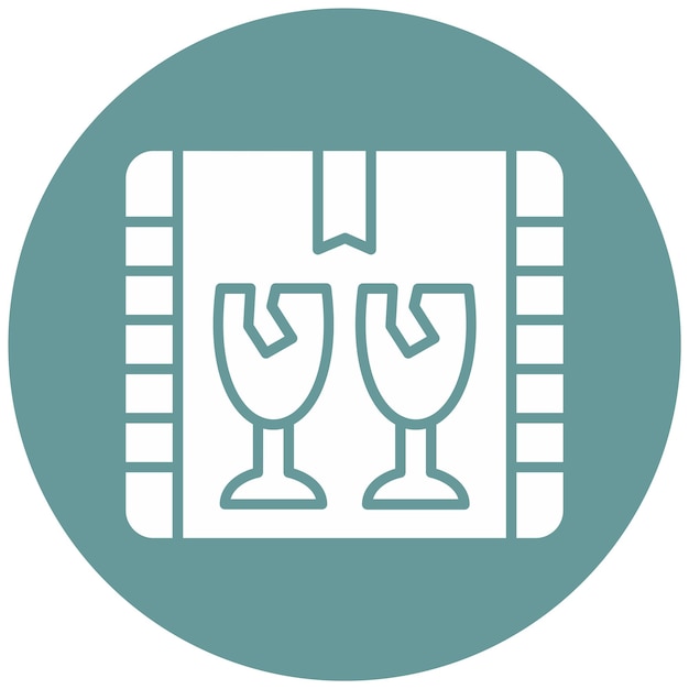 Vector Design Fragile Icon Style