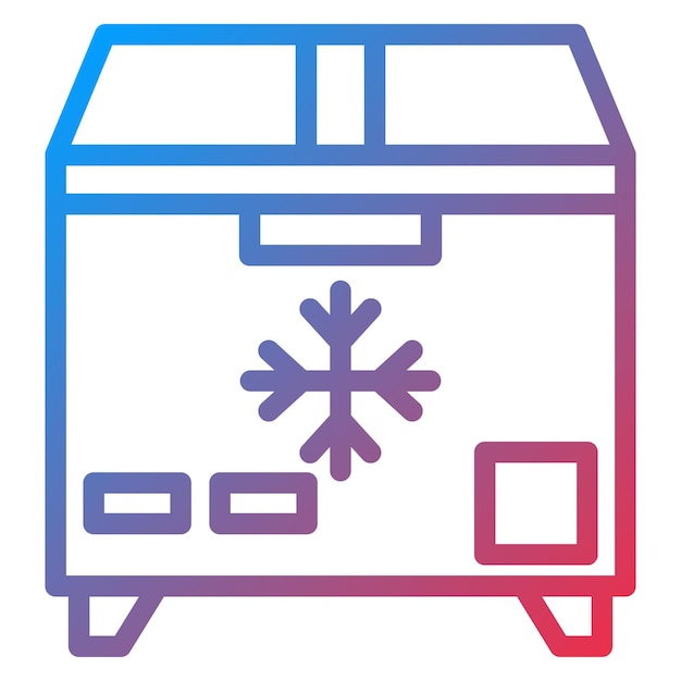 Vector vector design freezer icon style