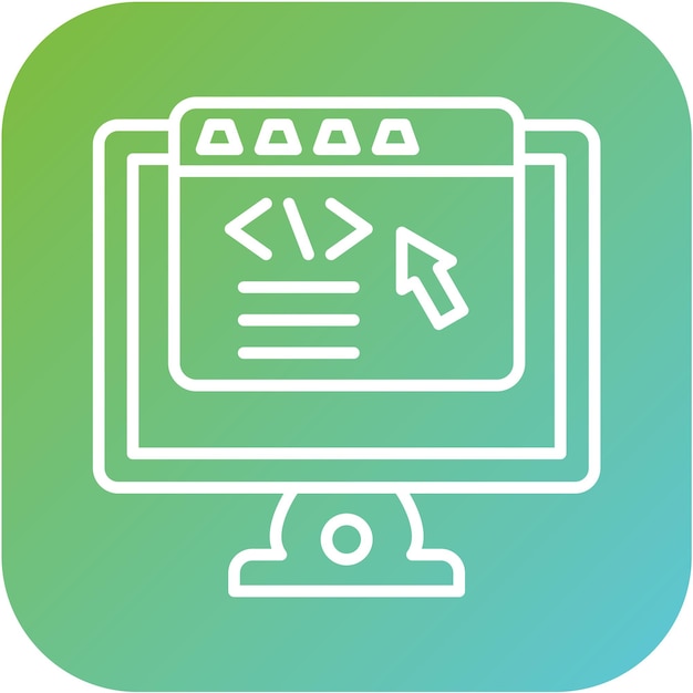 Vector Design Frontend Development Icon Style