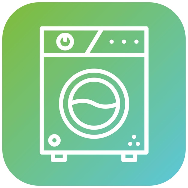 Вектор Векторный дизайн frontload washer icon style