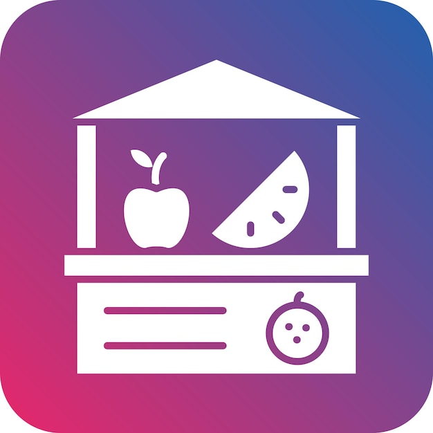 Векторный дизайн иконы фруктовой корзины