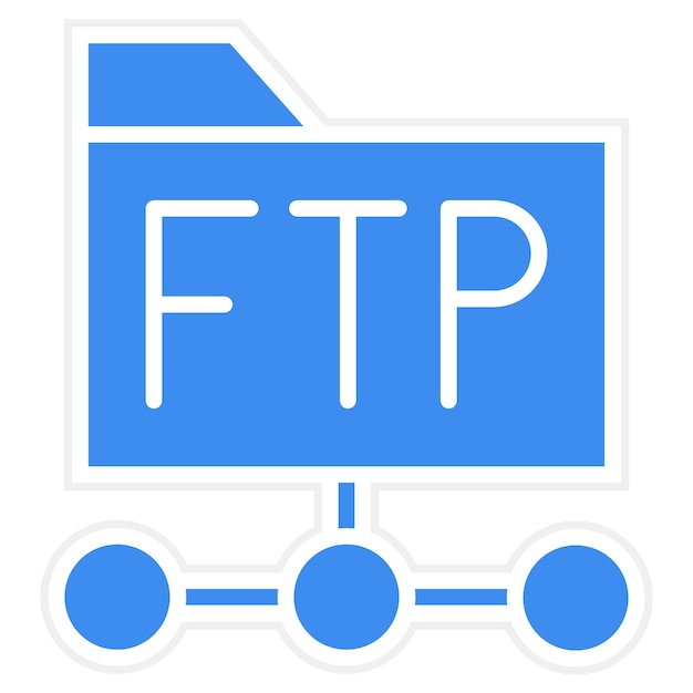 Vector vector design ftp protocol icon style