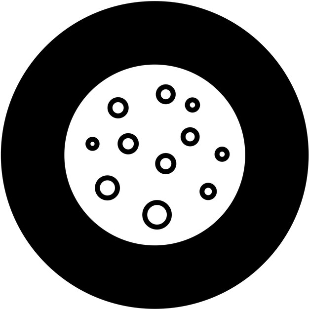 Vector Design Full Moon Icon Style