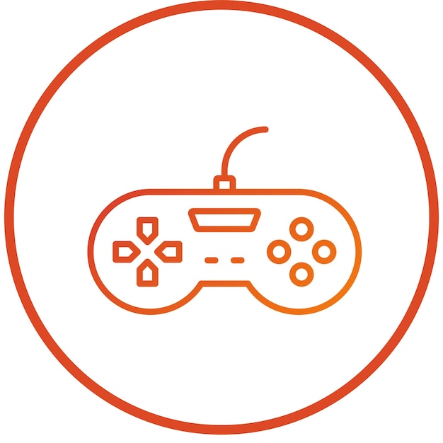 Vector Design Game Controller Icon Stijl