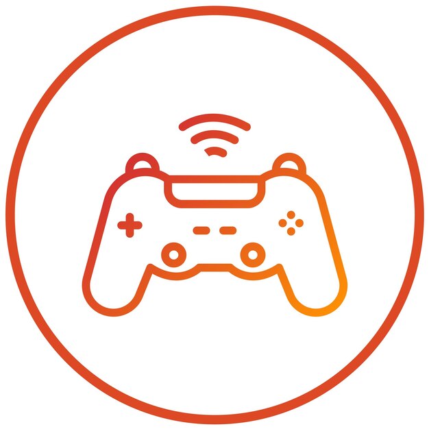 ベクトルデザイン ゲームコントローラー アイコンスタイル