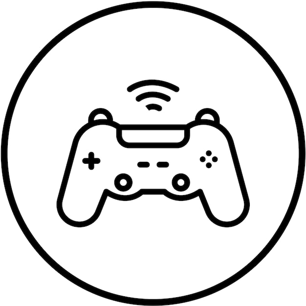 ベクトルデザイン ゲームコントローラー アイコンスタイル