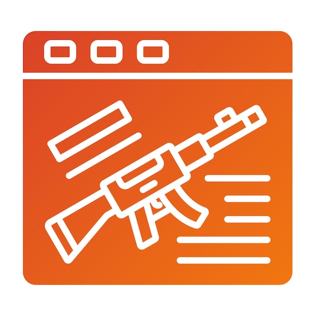 Vector vector design game gun icon stijl