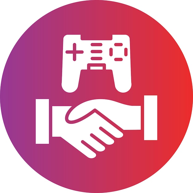 Векторный дизайн игры Handshake Icon Style