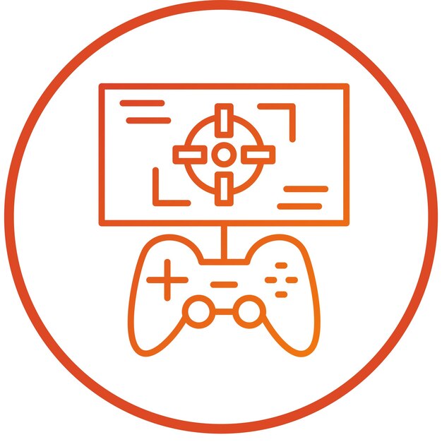 ベクトルデザイン ゲーム ハッド アイコン スタイル