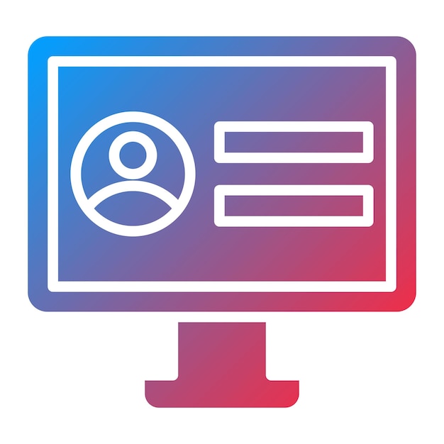 Vector Design Game Login Icon Stijl