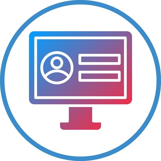 Vector Design Game Login Icon Stijl