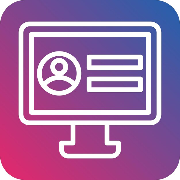 Vector Design Game Login Icon Stijl