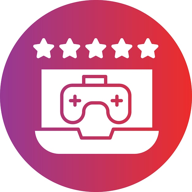 Vector design game review icon stijl