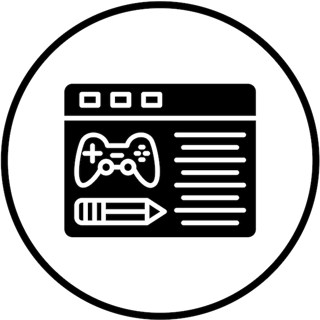Vector Design Game Script Icon Stijl