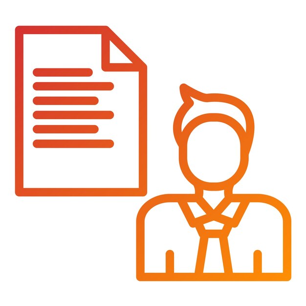 Vector Design Game Script Writer Mannelijke Icon Stijl