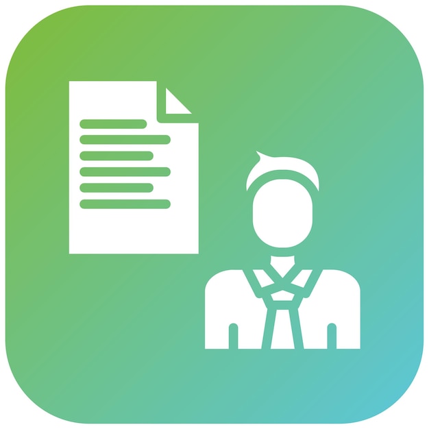 Vector Design Game Script Writer Mannelijke Icon Stijl