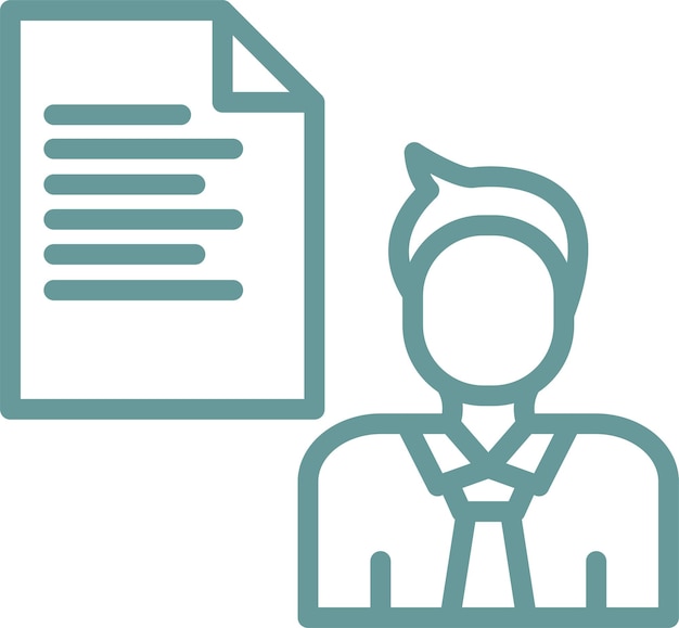 Vector Design Game Script Writer Mannelijke Icon Stijl