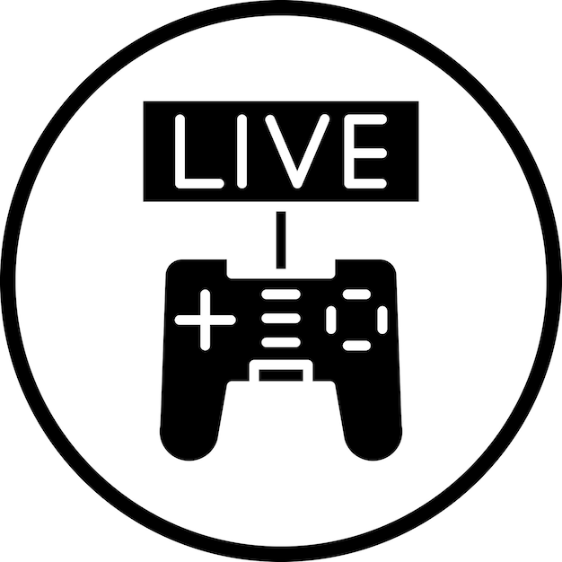 Vector Design Game Streaming Icon Stijl