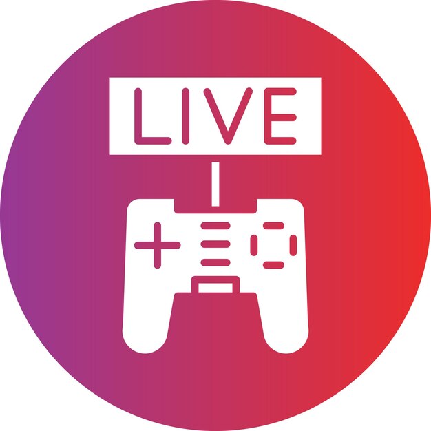 Vector Design Game Streaming Icon Stijl