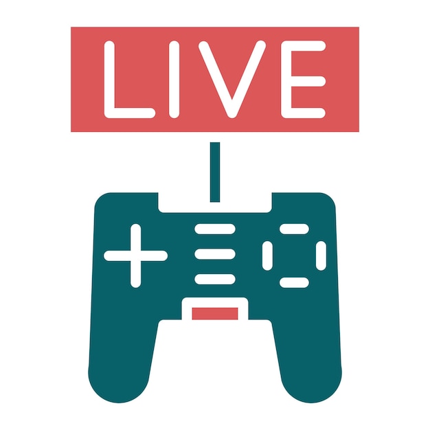 Vector Design Game Streaming Icon Stijl