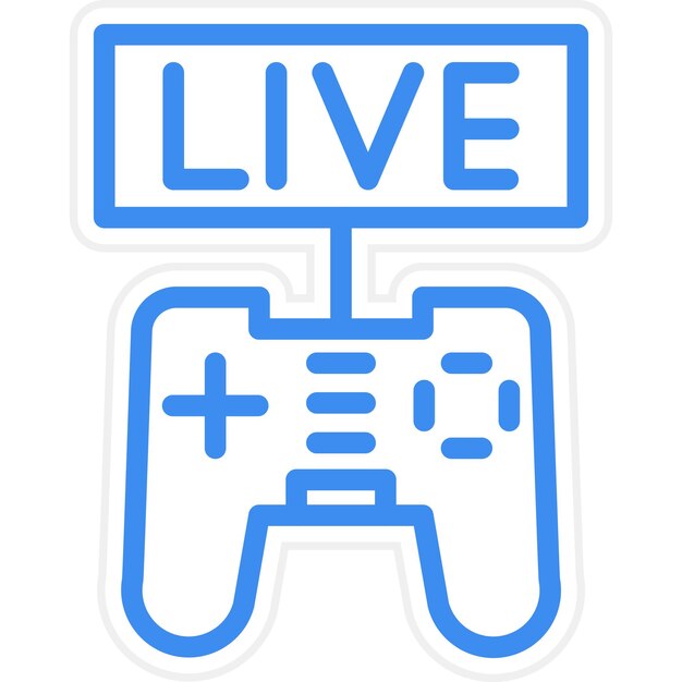 ベクトルデザイン ゲーム ストリーミング アイコン スタイル
