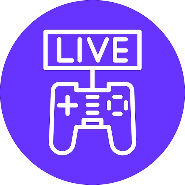 Vector Design Game Streaming Icon Style