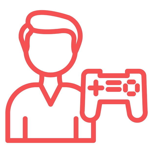 Vector design gamer icon style