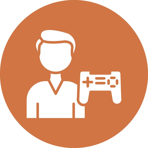 Vector design gamer icon style