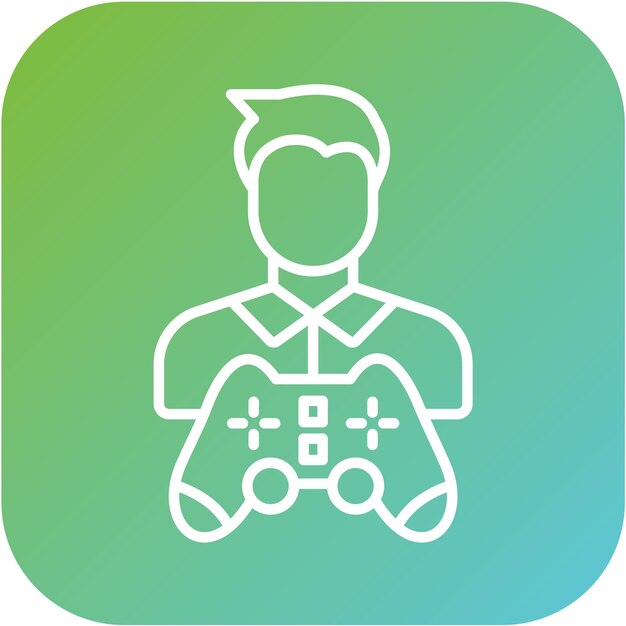 Vector Design Gamer Icon Style