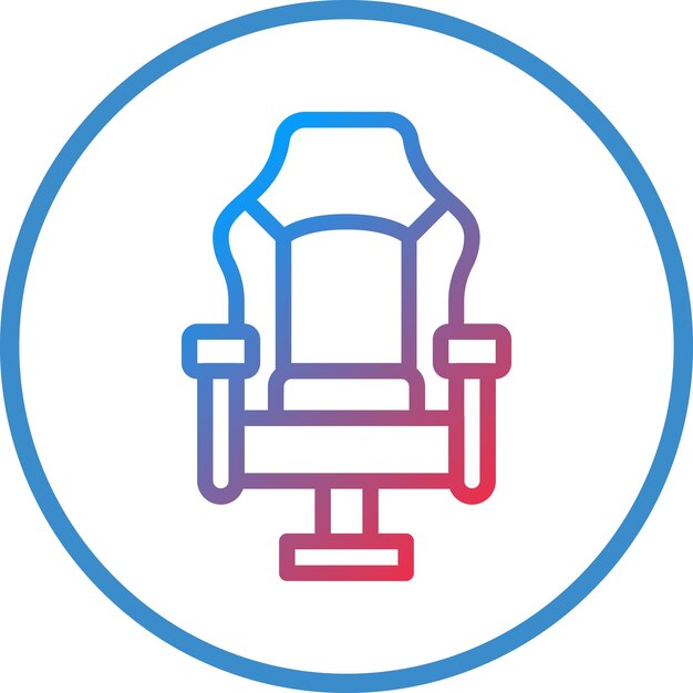 Vector Design Gaming Chair Icon Style