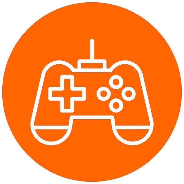 Vector Design Gaming Console Icon Stijl