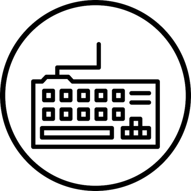 Vector Design Gaming Keyboard Icon Stijl