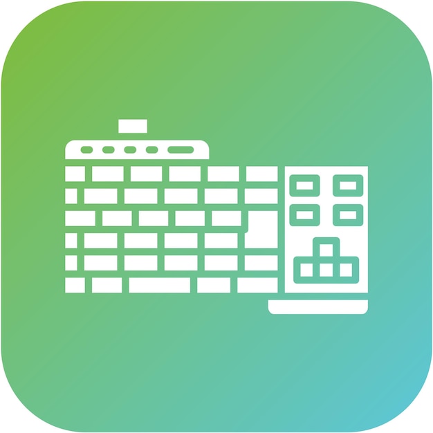 Vector Design Gaming Keyboard Icon Stijl