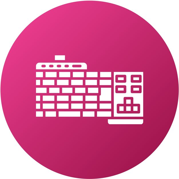 Vector Design Gaming Keyboard Icon Stijl