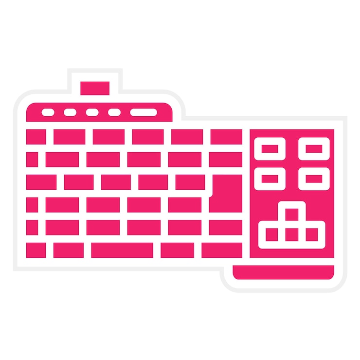 Vector vector design gaming keyboard icon style
