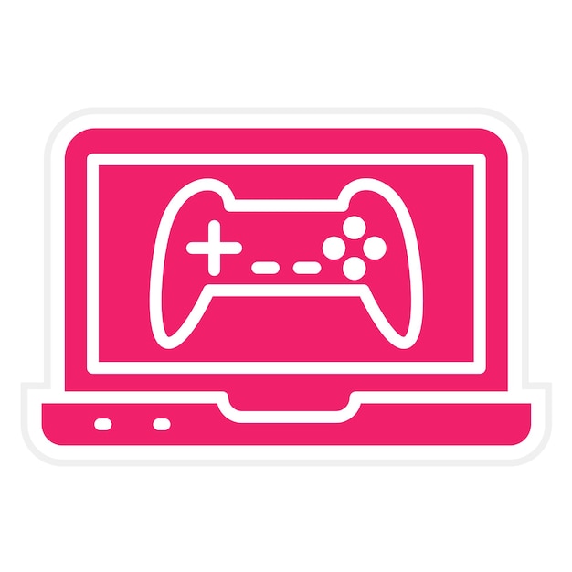ベクトル デザイン ゲーミング ラップトップ アイコン スタイル