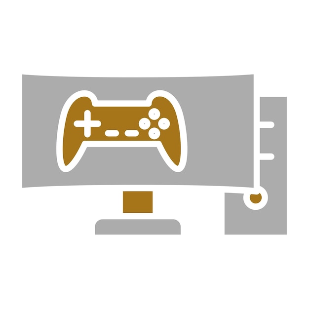 ベクトルデザイン ゲーム PC アイコンスタイル