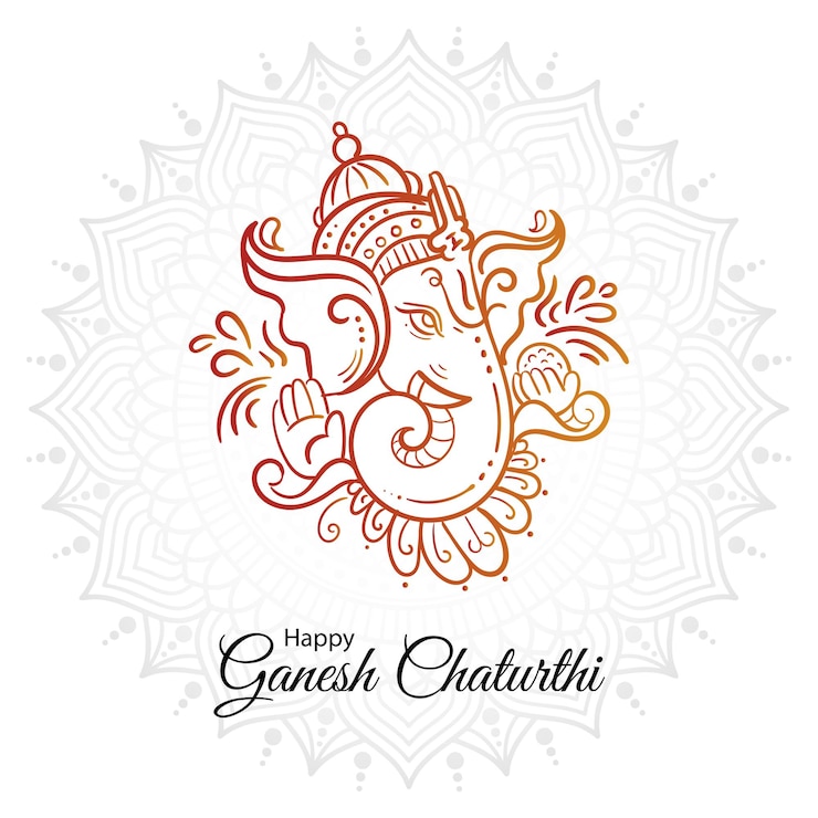 Vector vector design for ganesh chaturthi concept vinayak ganpati bappa morya indian festival