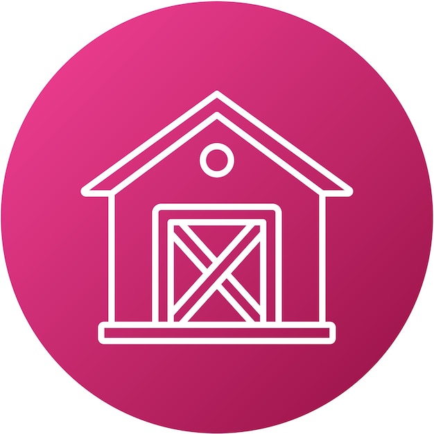 Vector design garden shed icon stijl